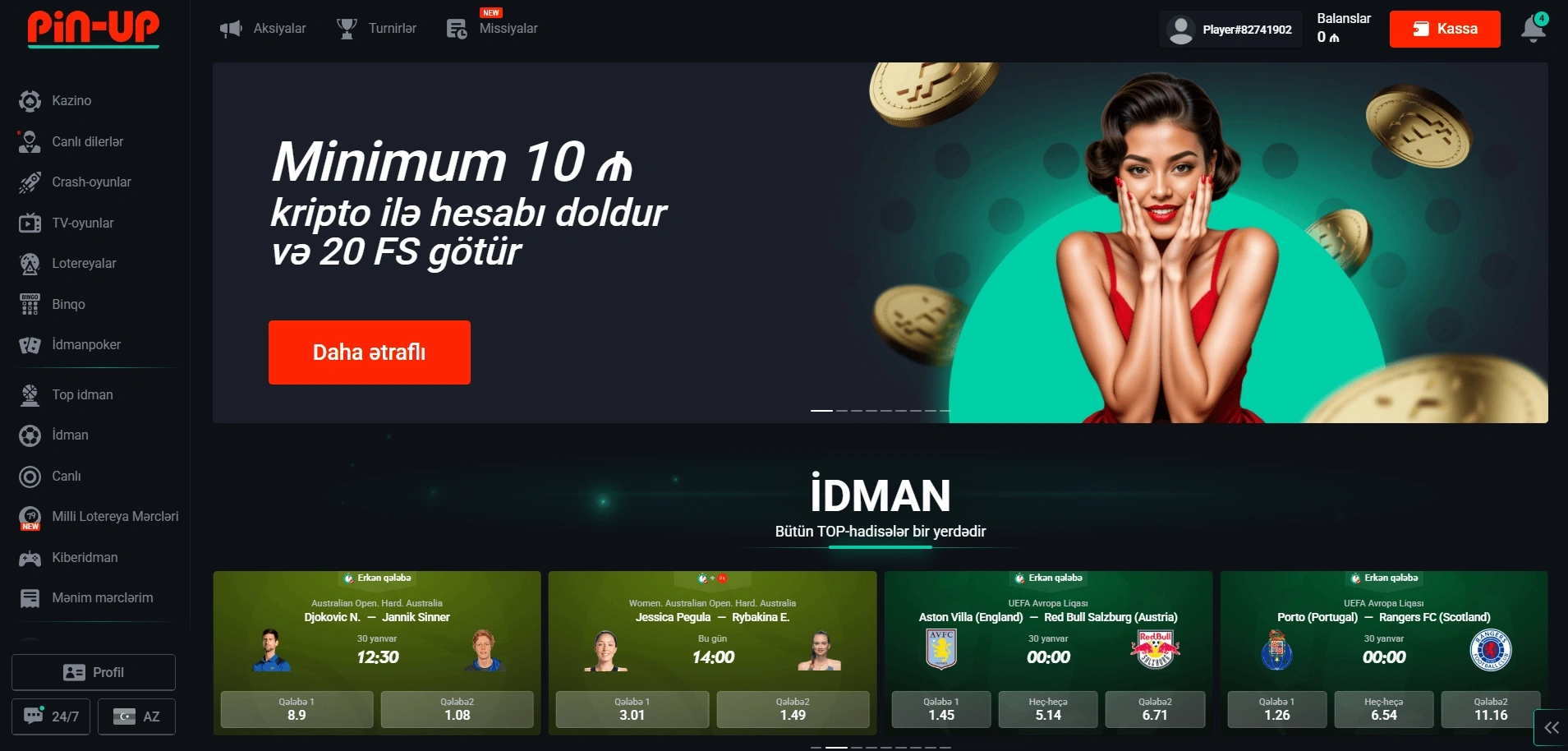 Pinup AZ Casino mobil tətbiq – Android APK yükləmə